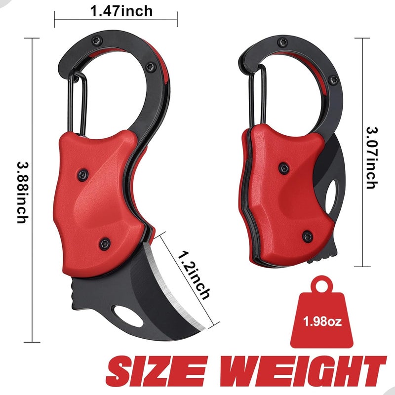 ZAVIT Small Pocket Knife for Men, EDC Box Cutter Gadgets, Gifts for Men Women, Gifts ldea for Camping Fishing Hiking, Christmas Birthday Gift, Everyday Carry Knife, R-ed - Image 5